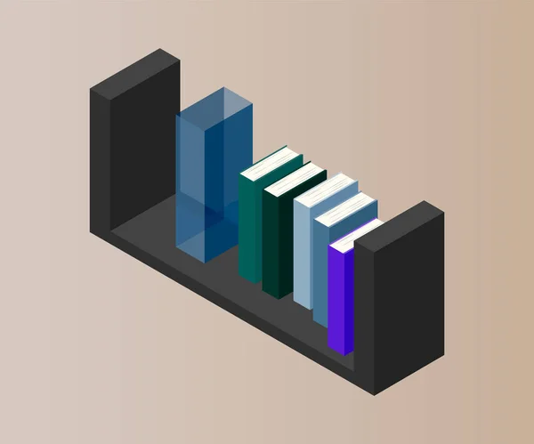 Libreria vettore concetto isometrico vettore illustrazione-vektorgrafik. Armadio ufficio mobili . — Vettoriale Stock
