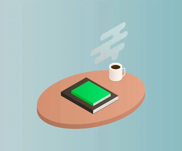 Table with books vector isometric concept vector illustration-vektorgrafik.