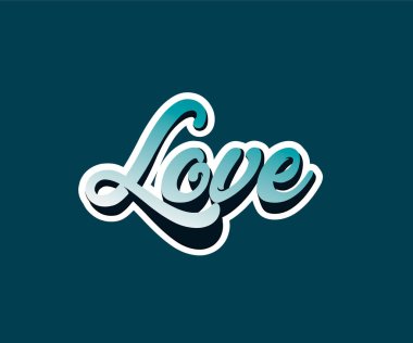 Yazı sever. Renkli mektup hat.