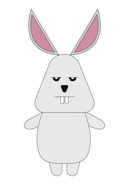 Roztomilá králičí kreslená postava. Zvířecí vektor illustrtation. — Stockový vektor