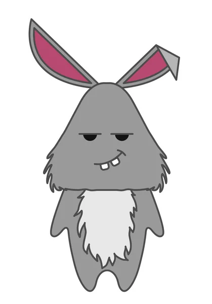 Roztomilá králičí kreslená postava. Zvířecí vektor illustrtation. — Stockový vektor