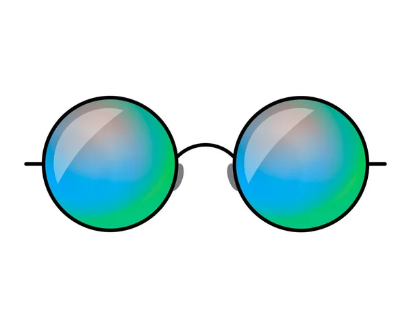 Hipster sunglasses vector illustration. Abstract gradient glass mirrors — Stock Vector