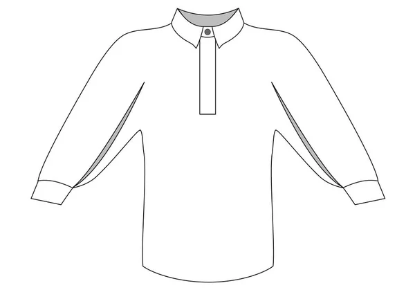 Moda feminina esboço técnico de blusa em vetor gráfico —  Vetores de Stock