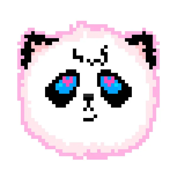Panda, vektorový obrázek kawaii. Pixerova kresba. — Stockový vektor