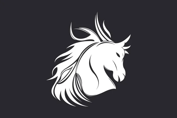 Szablon Logo Ilustracja Koń — Wektor stockowy