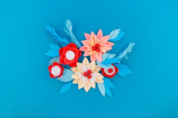 Papierblume Für Weihnachtsdekoration Farbe Koralle Mode Pastell Handgemachte Kreativität Der — Stockfoto