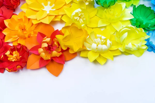 Paper craft flower rainbow color. Tolerance of people.