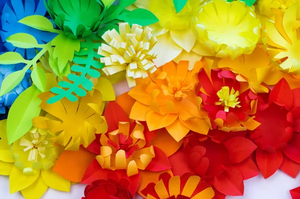 Paper craft flower rainbow color. Tolerance of people.