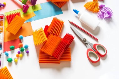 Meksika kağıt çelenk dekorasyon. Cinco De Mayo renkli geleneksel picado afiş şenlikli.