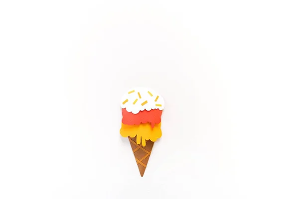 Artigianato Carta Gelato Arcobaleno Lgbt Persone Parata Concetto Dessert Colore — Foto Stock