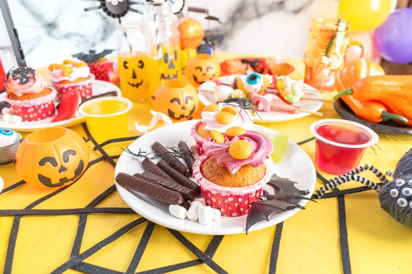 Halloween Sweets Party Celebrate Stay Home Decorated House Holiday — Stock Photo, Image
