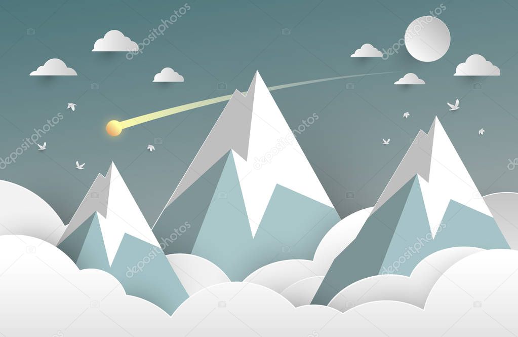 Nature concept artwork.paper art and digital craft style. vector illustration.Can be used for your banner, business, education, website or any advertisement.