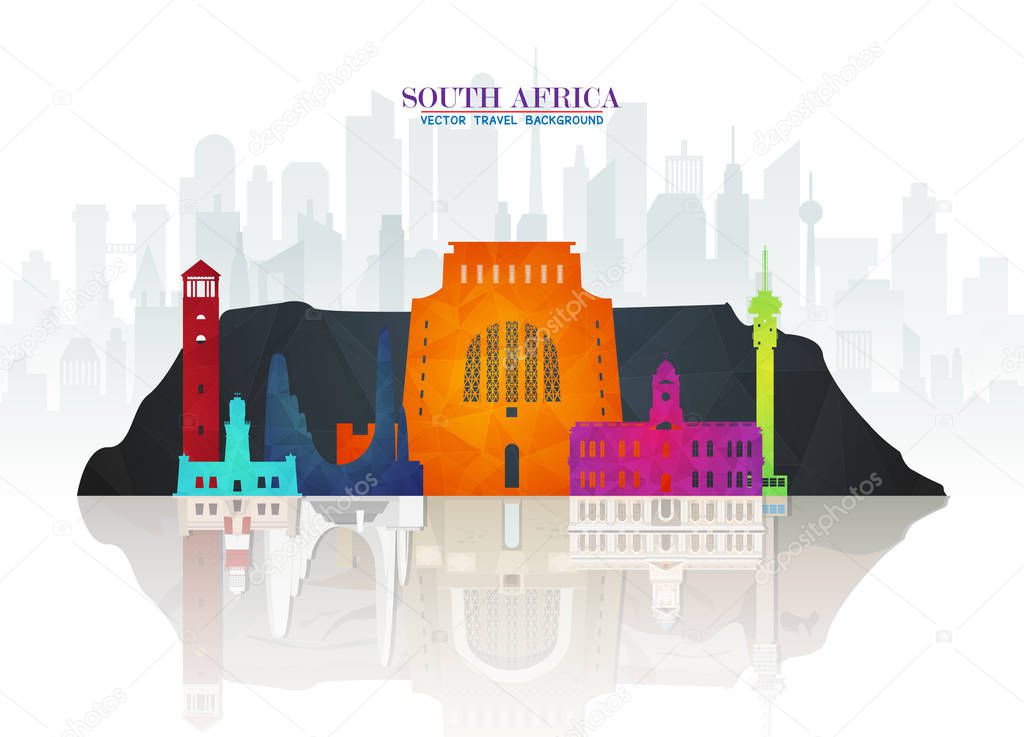 South africa Landmark Global Travel And Journey paper background