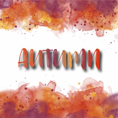 Soyut bir Sonbahar tema sanatsal parlak sarı suluboya backg