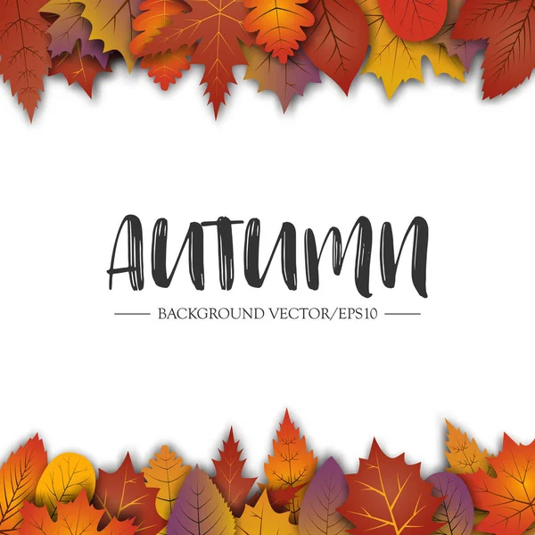Ein abstraktes Herbstthema künstlerischen Hintergrund. Herbstlaub auf — Stockvektor