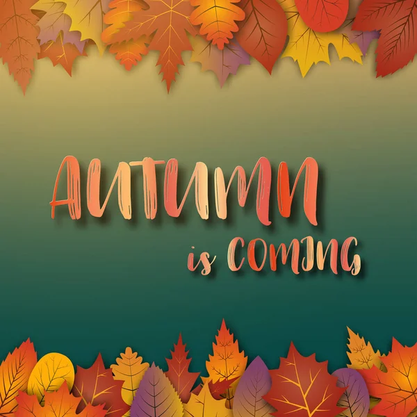 Ein abstraktes Herbstthema künstlerischen Hintergrund. Herbstlaub auf — Stockvektor