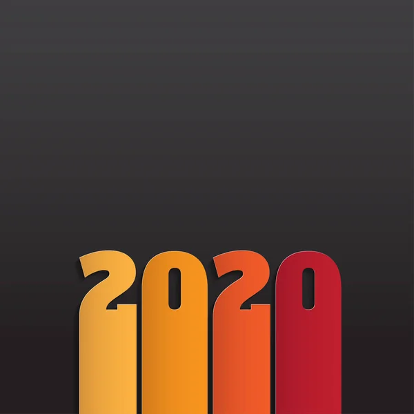 新年快乐2020。问候卡。抽象背景。韦克托 — 图库矢量图片