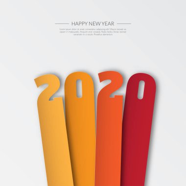 Mutlu yıllar 2020 . Tebrik kartı. soyut arka plan. Vecto
