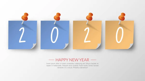 Feliz Ano Novo 2020. Cartão de felicitações. fundo abstrato. Vecto. — Vetor de Stock