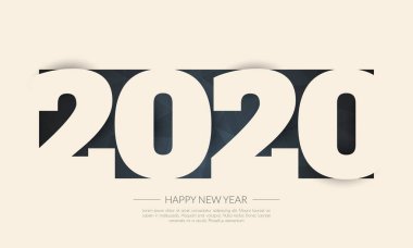 Mutlu yıllar 2020 . Tebrik kartı. soyut arka plan. Vecto