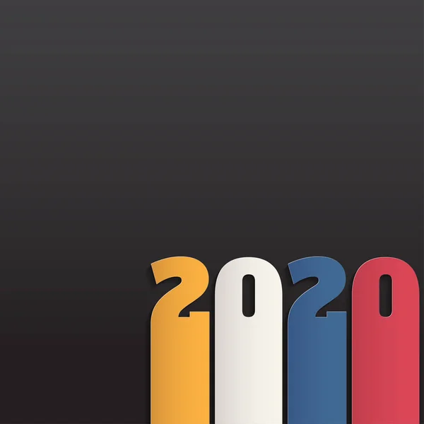 Ευτυχισμένο το νέο έτος 2020. Ευχετήριες κάρτες. αφηρημένο φόντο. Vecto — Διανυσματικό Αρχείο