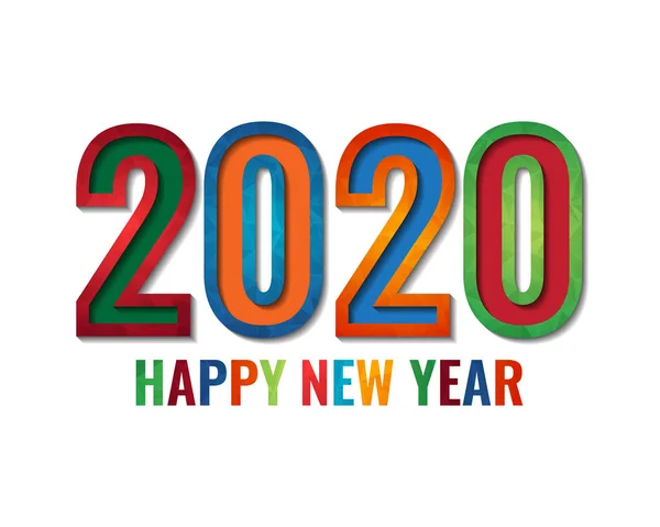Šťastný nový rok 2020. Blahopřání k blahopřání. abstraktní pozadí. Vevekk — Stockový vektor