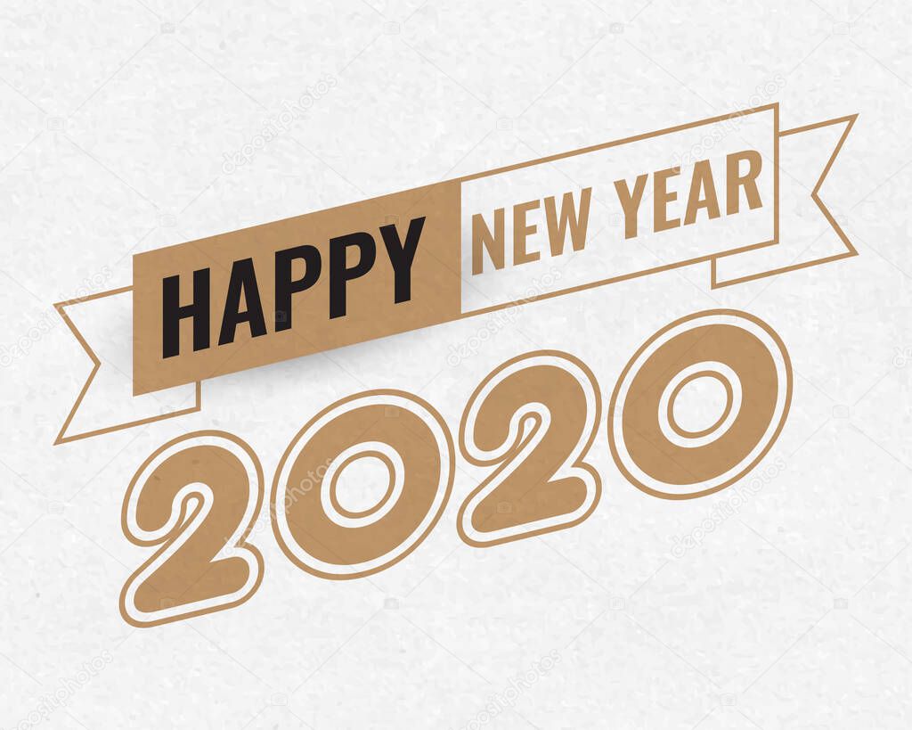 Happy new year 2020 . Greetings card. abstract background. Vecto