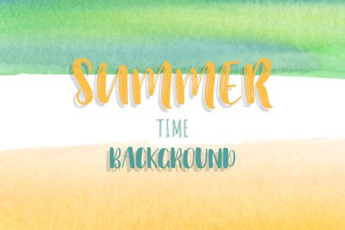 Suluboya arkaplan üzerine yaz metni. vektör illüstrasyonu.