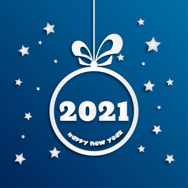 Mutlu yıllar 2021. Tebrik kartı. Soyut arkaplan. Vektör illüstrasyonu.