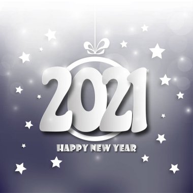 Mutlu yıllar 2021. Tebrik kartı. Soyut arkaplan. Vektör illüstrasyonu.