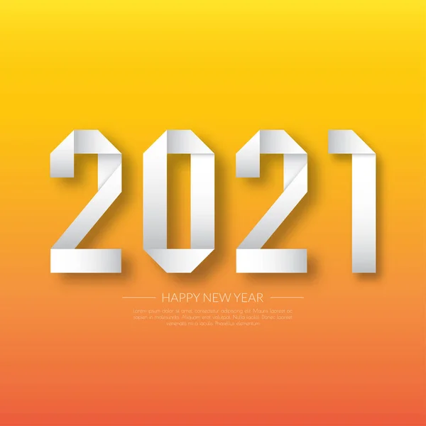 Felice Anno Nuovo 2021 Biglietto Auguri Sfondo Astratto Illustrazione Vettoriale — Vettoriale Stock