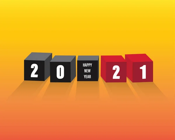 Bonne Année 2021 2021 Carte Vœux Toile Fond Abstraite 2021 — Image vectorielle