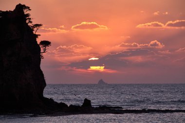 Kkotji Beach Sunset Taean, Kore