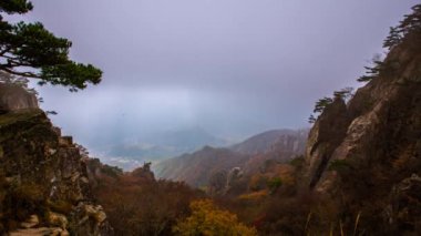 Daedun dağın bulut deniz 4k Timelapse, Kore