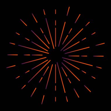 Parlayan Sunburst havai fişek süsler - eleman vektör logosu, etiket, damga, t-shirt, banner, amblem, afiş, vb - Eps 10 dosya vektör