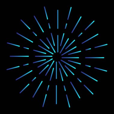 Parlayan Sunburst havai fişek süsler - eleman vektör logosu, etiket, damga, t-shirt, banner, amblem, afiş, vb - Eps 10 dosya vektör