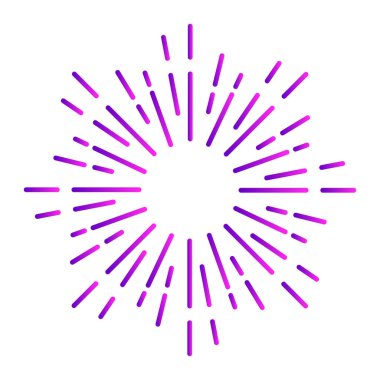 Parlayan Sunburst havai fişek süsler logosu, etiket, damga, t-shirt, banner, amblem, afiş, vb - Eps 10