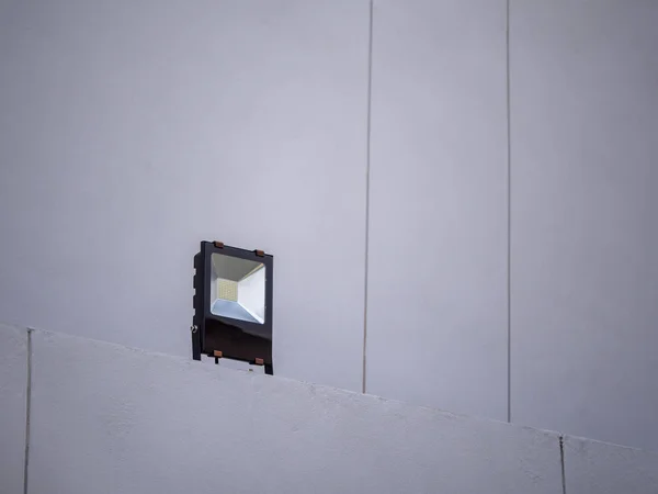 Pole Led Światło Boku Budynku — Zdjęcie stockowe