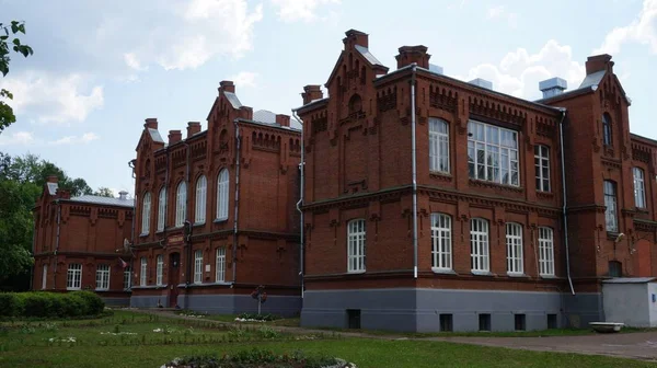 Gymnasium Urzhum Kirov Regio Rusland Gebouwd 1912 Stijl Van Baksteen — Stockfoto