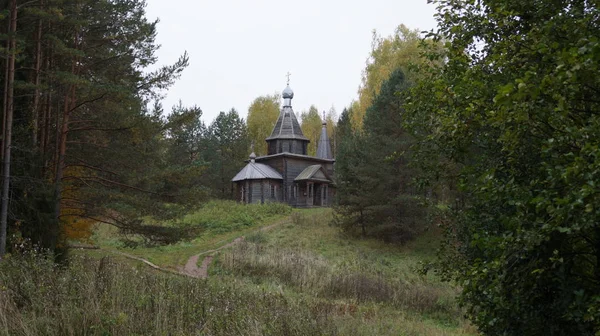 Una Iglesia Madera Cerca Del Lago Svetloyar Óblast Nizhny Novgorod — Foto de Stock
