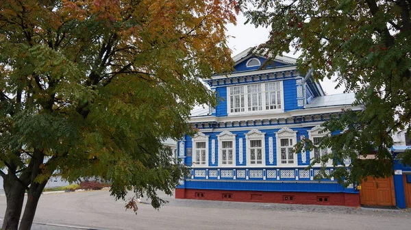 Una Casa Comercial Madera Gorodets Óblast Nizhny Novgorod Centro Rusia —  Fotos de Stock