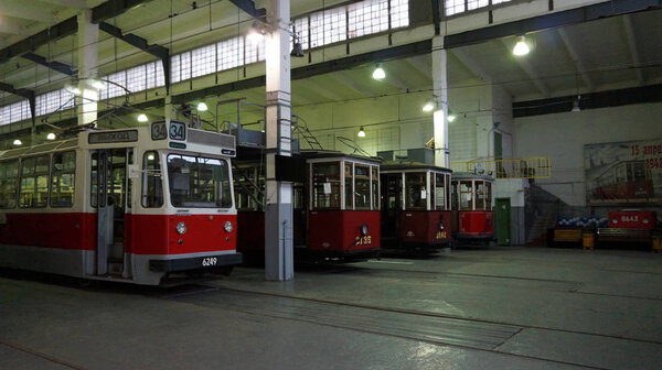 Трамвайный музей в Санкт-Петербурге, Россия. Photo made 11 / 17 / 2016

