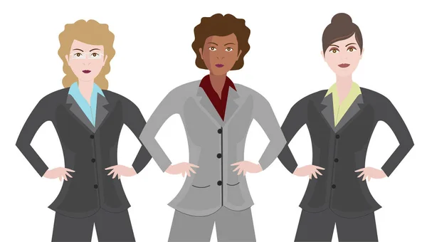 Команда Професійних Ділових Жінок — стоковий вектор