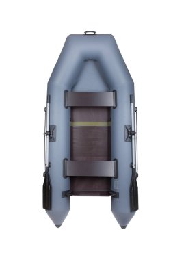 İki Kişilik şişme lastik tekne. Beyaz arka plan üzerinde dikey izole