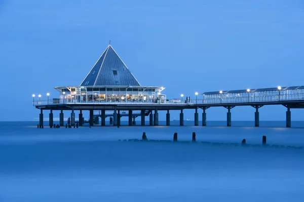 Famosa Ponte Marítima Heringsdorf Ilha Usedom Alemanha — Fotografia de Stock