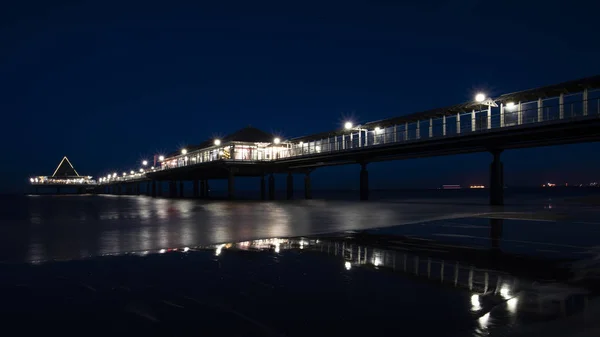Ünlü Deniz Köprüsü Heringsdorf Almanya Usedom Adası üzerinde