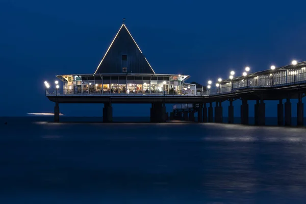 Ünlü Deniz Köprüsü Heringsdorf Almanya Usedom Adası üzerinde