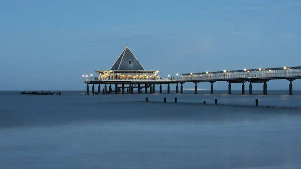 Ünlü Deniz Köprüsü Heringsdorf Almanya Usedom Adası üzerinde