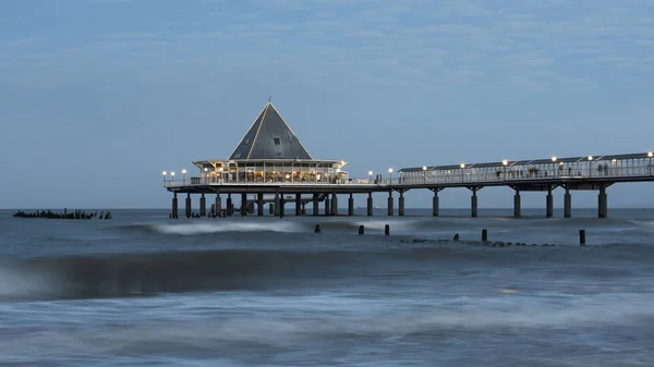 Ünlü Deniz Köprüsü Heringsdorf Almanya Usedom Adası üzerinde