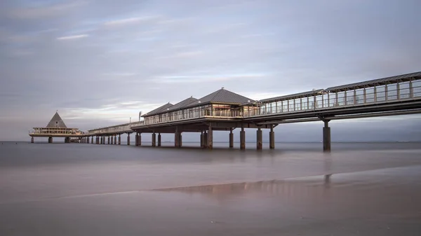Ünlü Deniz Köprüsü Heringsdorf Almanya Usedom Adası üzerinde